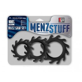 Набор из 3 эрекционных колец MENZSTUFF BUZZ SAW COCK RING SET